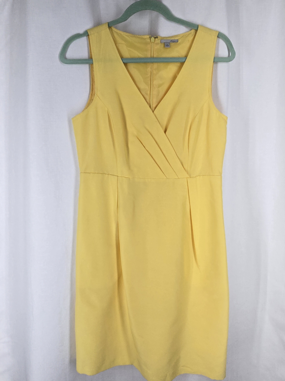 Halogen Yellow Sleeveless V-Neck Midi Dress